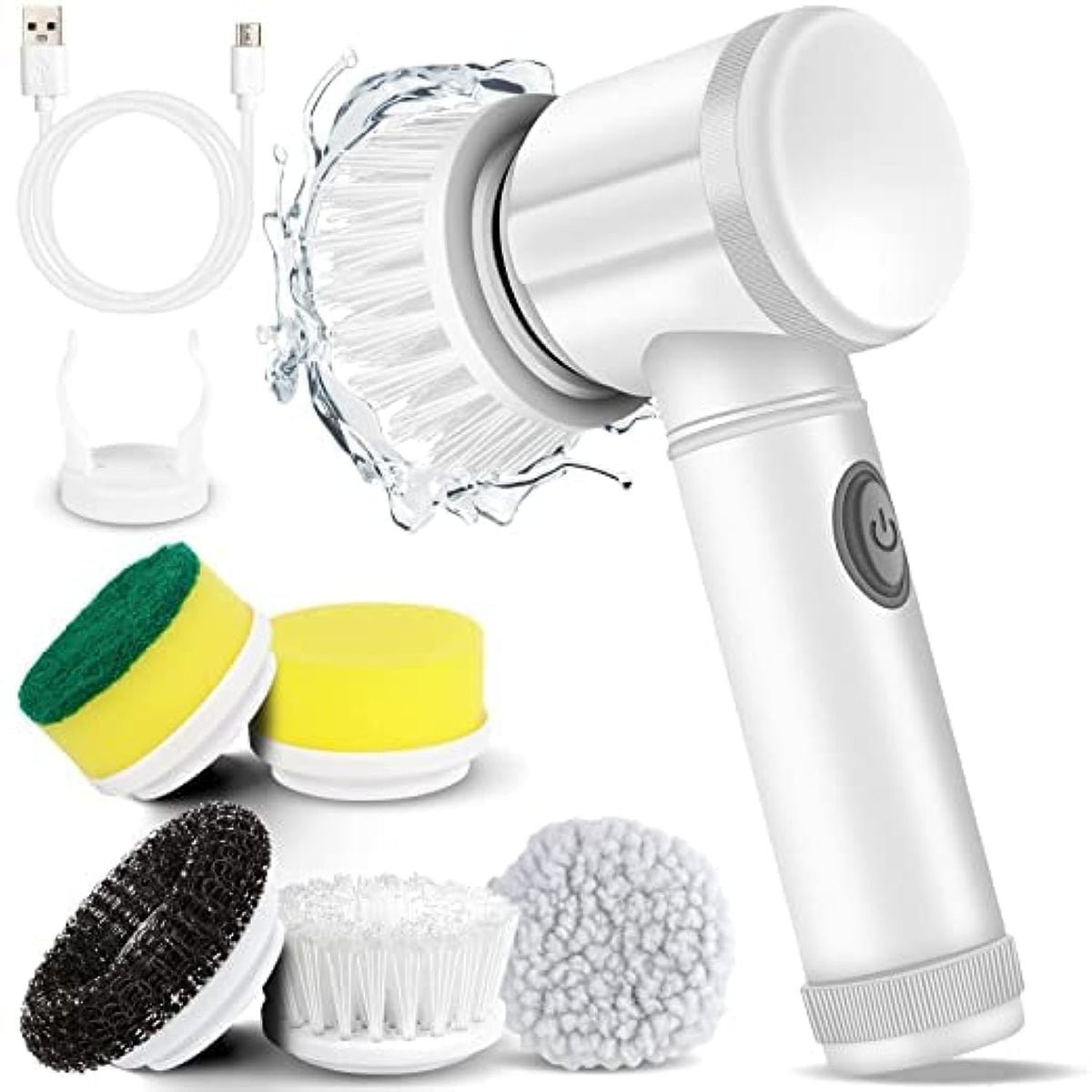 5-in-1 electric cleaning brush – compact handheld design