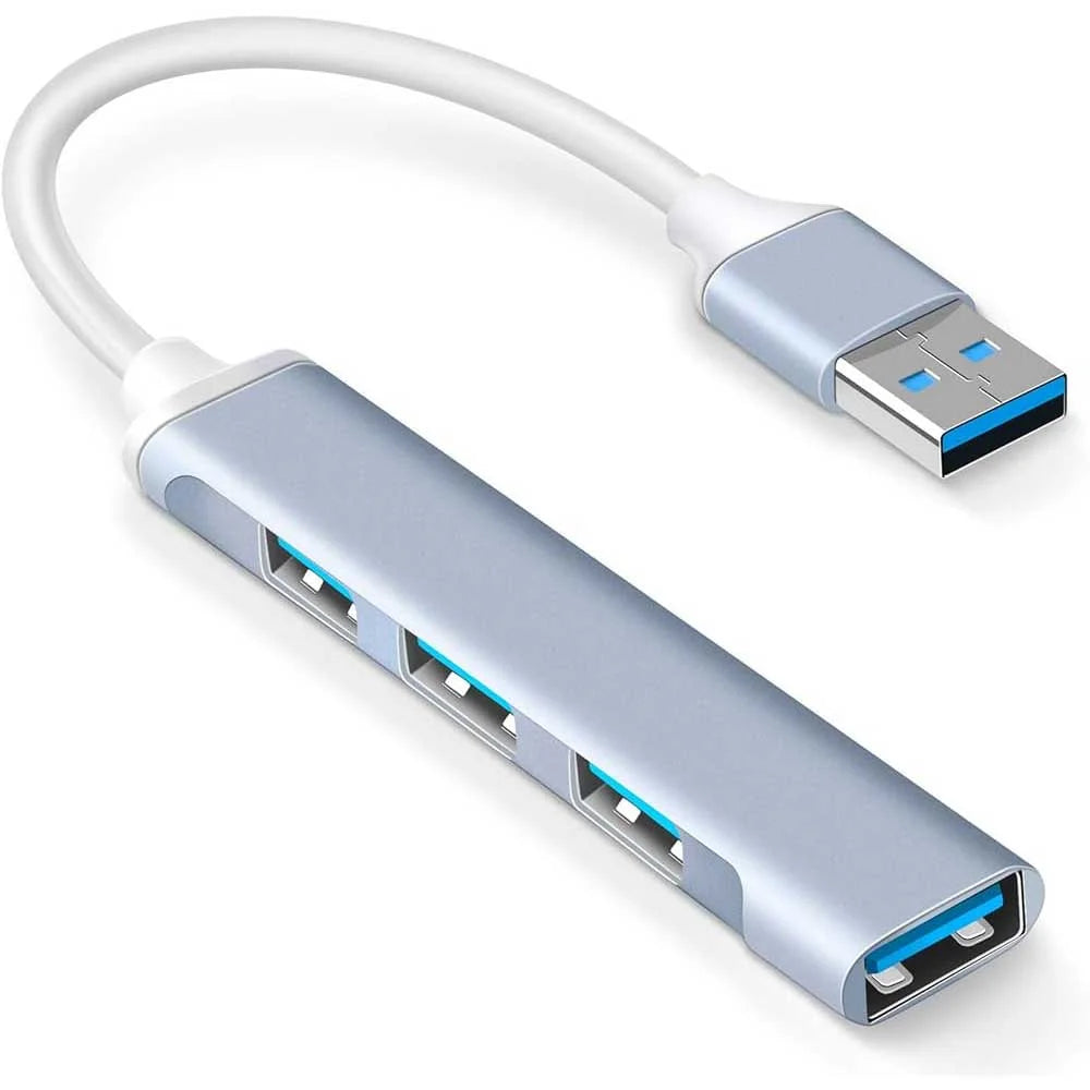 4-in-1 Metal USB Hub – USB 3.0 & USB 2.0